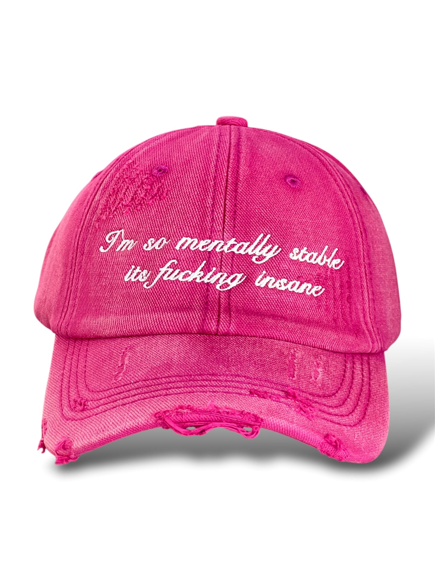 „Mentally Stable” Pink Cap