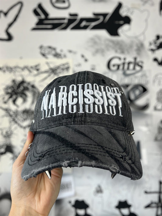 „Narcissist punk” cap szara - Yoel_Studio