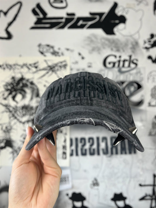 „Narcissist Punk” Cap szara - Yoel_Studio